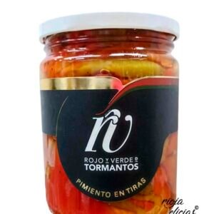 pimiento en tiras rojas y verdes de Tormantos
