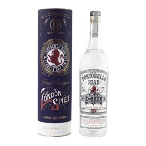 Botella y estuche de ginebra Portobello Road No. 171 London Dry Gin 70 cl